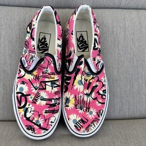 Vans Black Logo on Cream Fabric